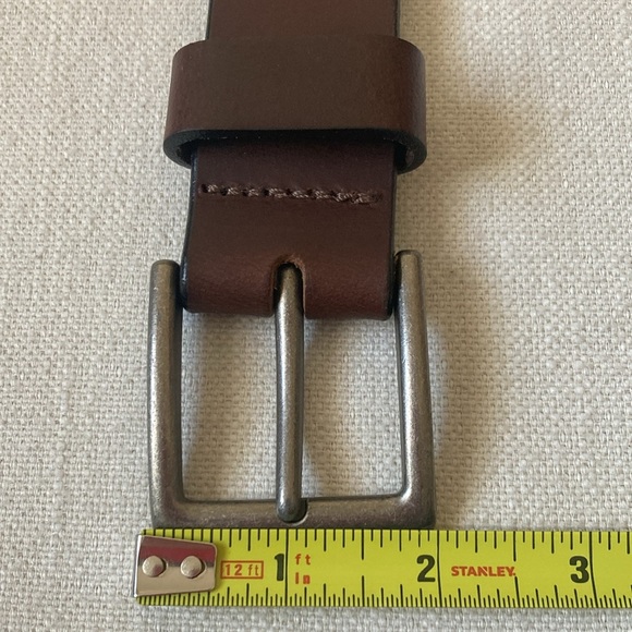BISON | 38mm Box Canyon Brown Belt with Silver Buckle - Size 42 - Picture 3 of 16